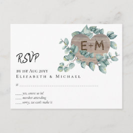 Postal Eucalyptus Boda - Monograma de la vegetación acuát