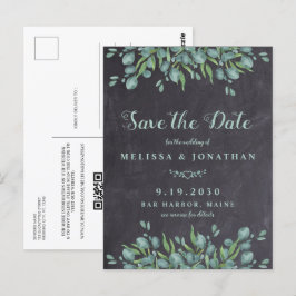 Postal Eucalyptus Boda Rustica de Código QR Guardar La Fe
