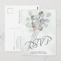 Eucalyptus Bouquet Wedquet Wedding RSVP