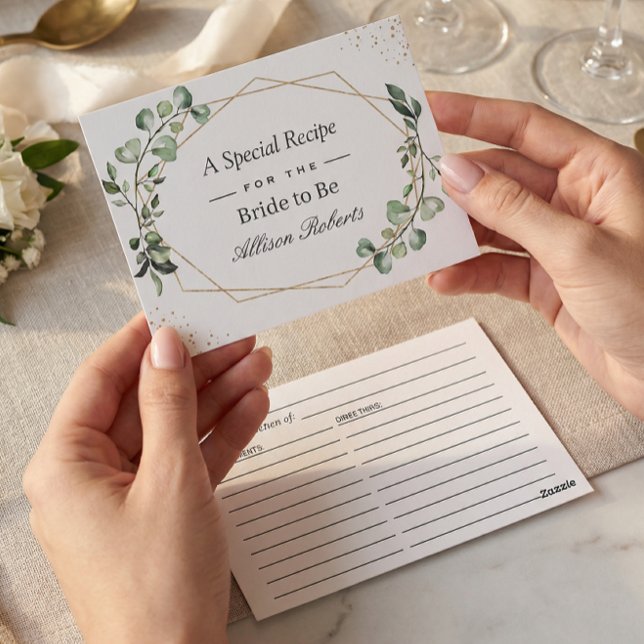 Postal Eucalyptus deja una receta de ducha de novia geomé (Subido por el creador)