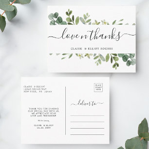Postal Eucalyptus Green Foliage Gracias
