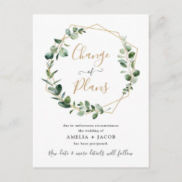 Postal Eucalyptus Greenery Cambio geométrico de Planes