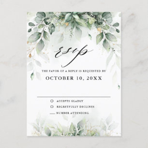 Postal Eucalyptus Greenery Gum Boda Botánica RSVP