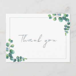 Postal Eucalyptus Moderno Gracias Baby Shower