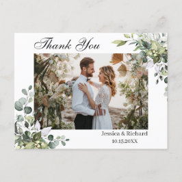 Postal Eucalyptus Watercolor Gracias Postcard