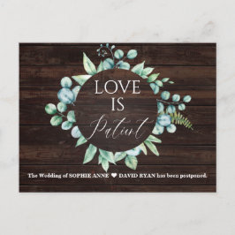 Postal Eucalyptus Wreath Love is Patient Boda Update