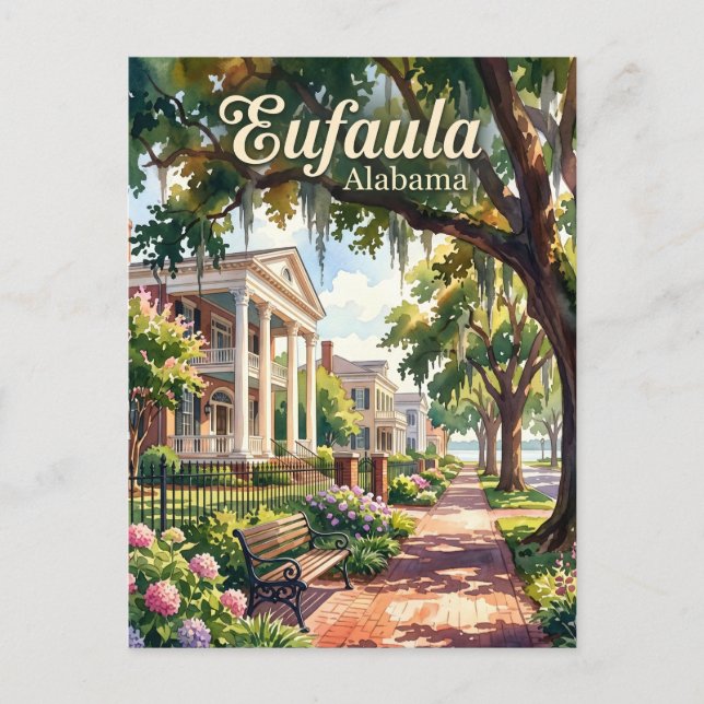 Postal Eufaula EE. UU. (Anverso)