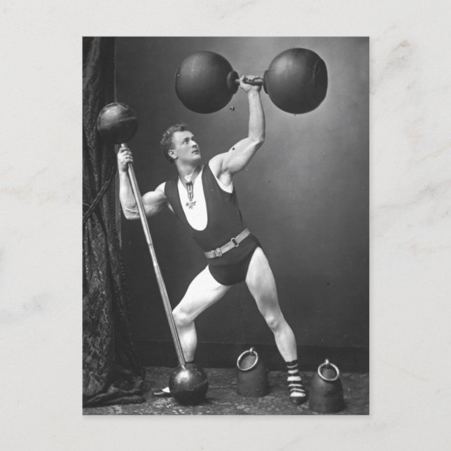 Postal Eugen Sandow Strongman (Anverso)