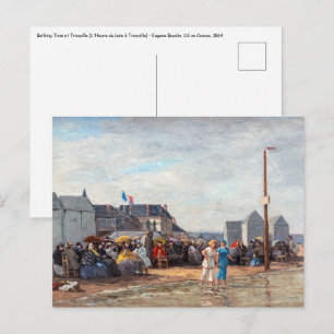 Postal Eugene Boudin - Bañándose en Trouville