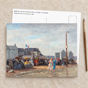 Postal Eugene Boudin - Hora del baño en Trouville