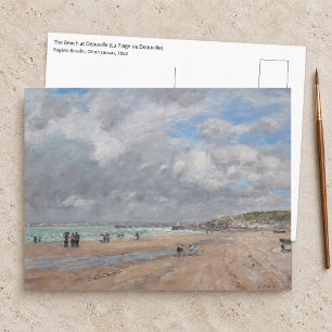 Postal Eugene Boudin - La playa de Deauville