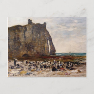 Postal Eugene Boudin- Las colinas de Etretat