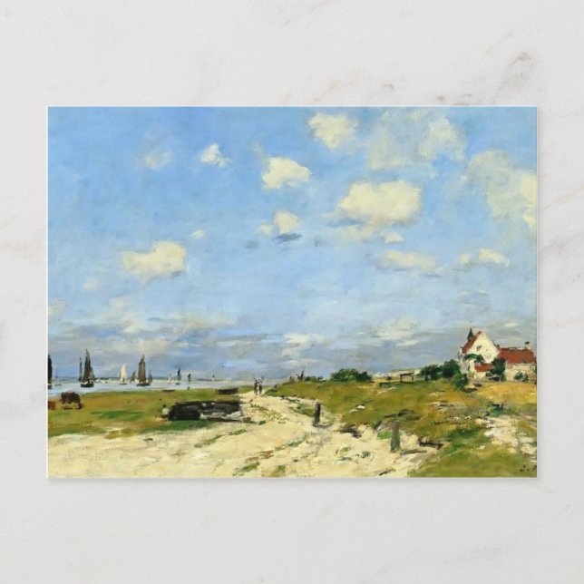 Postal Eugene Boudin- Las dunas en los epípoles (Anverso)