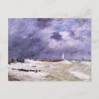 Postal Eugene Boudin- Le Havre. Fuertes vientos de Frasca