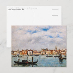 Postal Eugene Boudin - Venecia, Riva degli Schiavoni