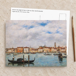 Postal Eugene Boudin - Venecia, Riva degli Schiavoni