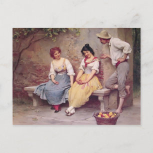 Postal Eugene de Blaas- La fascinación