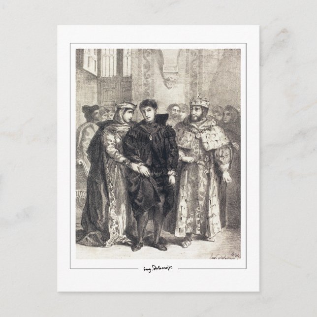 Postal Eugène Delacroix #654 - Postcard Bella Artes (Anverso)