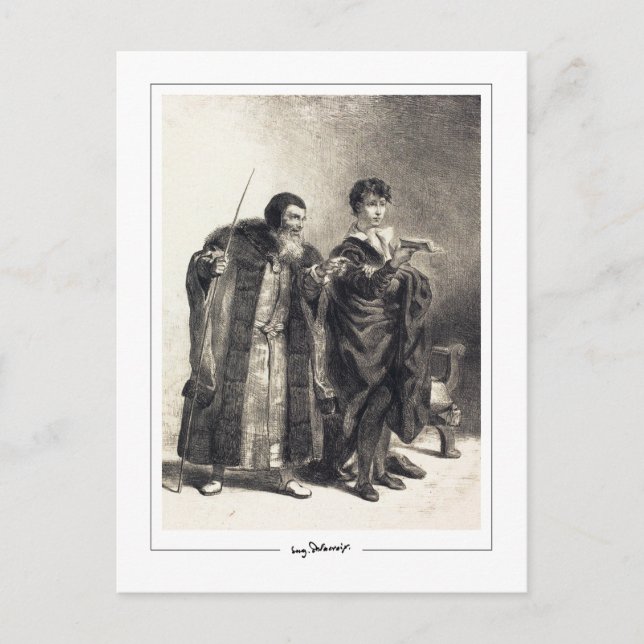 Postal Eugène Delacroix #698 - Postcard Bella Artes (Anverso)