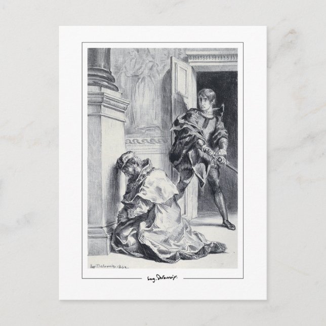 Postal Eugène Delacroix #712 - Postcard Bella Artes (Anverso)