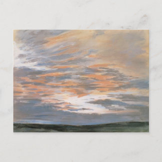 Postal Eugene Delacroix- Estudio del cielo al atardecer