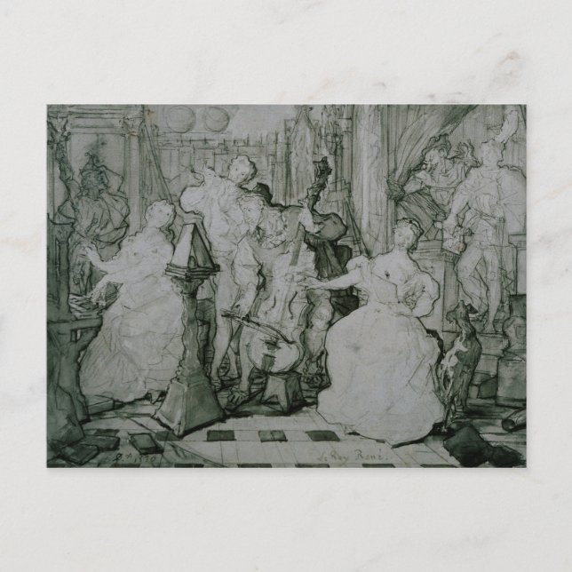 Postal Eugene Delacroix - Le Roy Rene (Anverso)