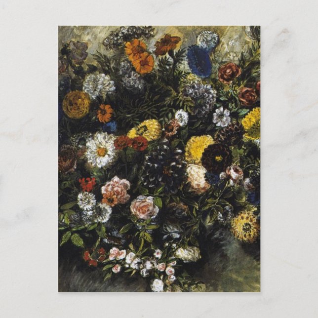 Postal Eugene Delacroix Vintage Bouquet (Anverso)