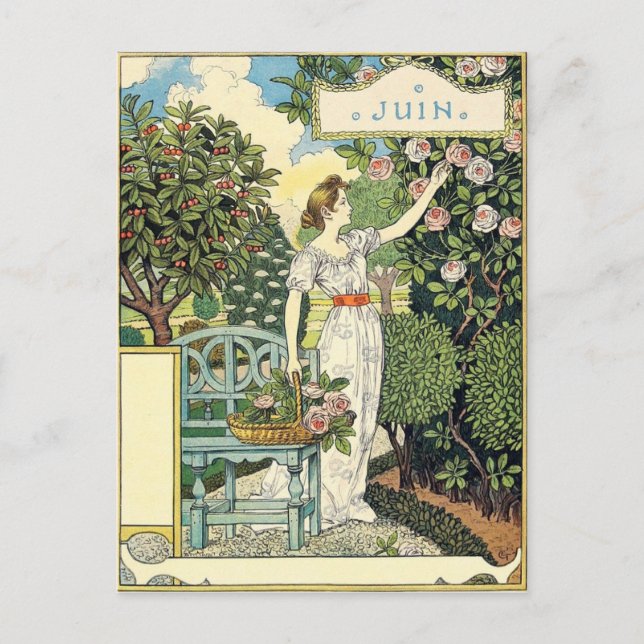 Postal Eugène Grasset juin (Anverso)