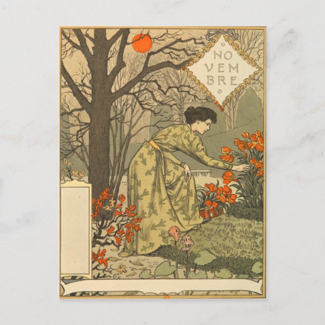 Postal Eugène Grasset novembre (Anverso)