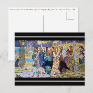 Postal Eugene Grasset - Panel Decorativo Armonía