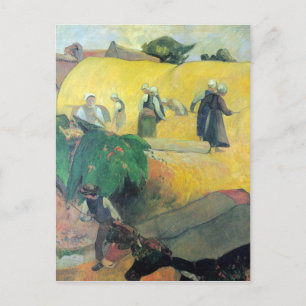 Postal Eugène Henri Paul Gauguin - Cosecha En Bretaña