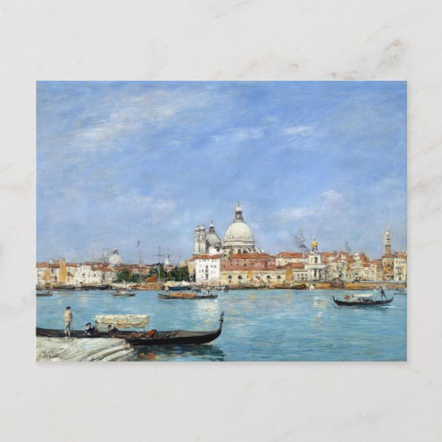 Postal Eugène Louis Boudin Venecia, Santa María (Anverso)