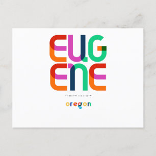 Postal Eugene Oregon de mediados de siglo, Arte Pop,
