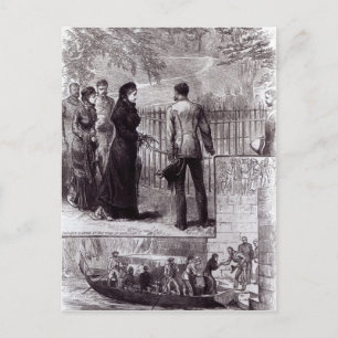 Postal Eugenie visita la tumba de Napoleón I