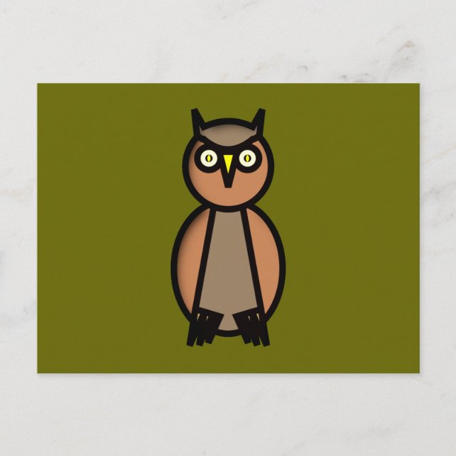 Postal eule owl (Anverso)