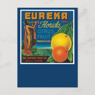 Postal Eureka Brand Florida Citrus Fruit