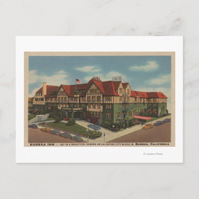 Postal Eureka Inn Hotel View en Eureka, California (Anverso)