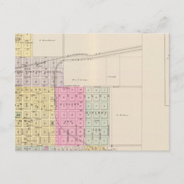 Postal Eureka, Severy y Piedmont, Kansas (Anverso)