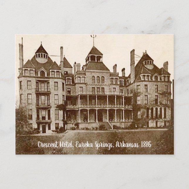 Postal Eureka Springs, Arkansas Crescent Hotel vintage (Anverso)