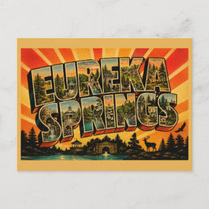 Postal Eureka Springs Arkansas Pueblo Montañoso Victorian