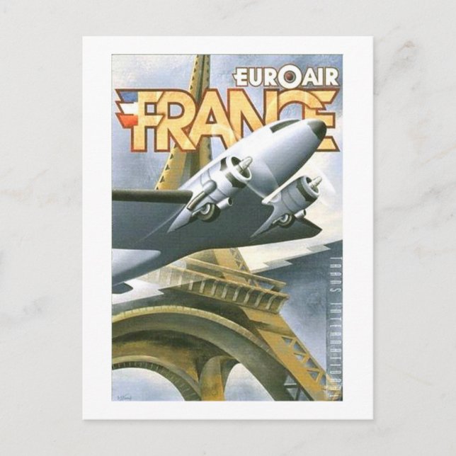 Postal Euroair France (Anverso)
