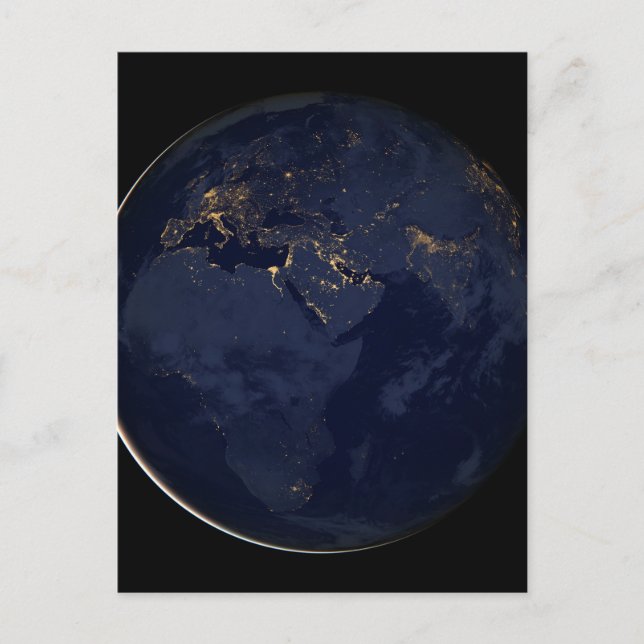 Postal Europa, África y la ciudad de Medio Oriente se ilu (Anverso)