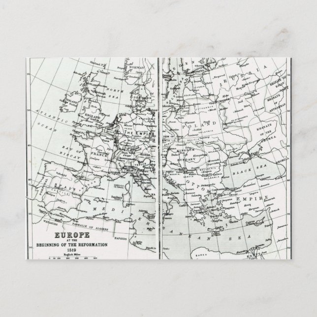 Postal Europa, al inicio de la reforma (Anverso)