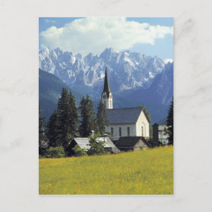 Postal Europa, Austria, Gosau. La aguja de la iglesia