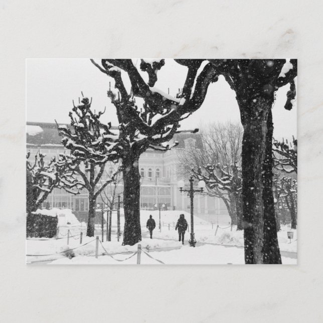 Postal Europa, Austria, Salzburgo. Invierno, (Anverso)