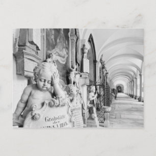 Postal Europa, Austria, Salzburgo. Querubín y monumento