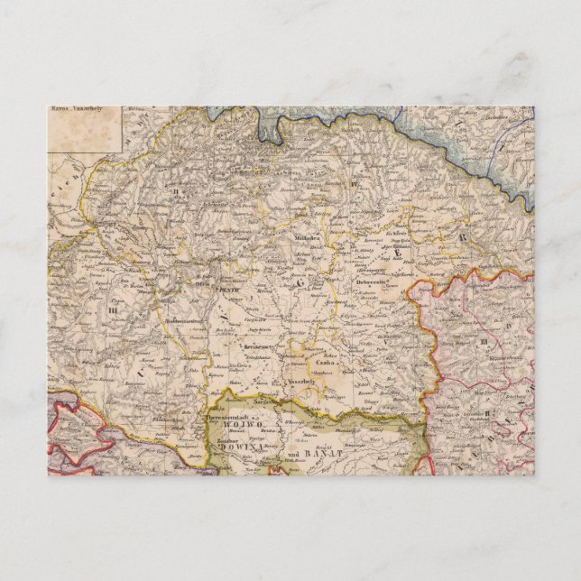 Postal Europa, Eslovaquia, Hungría (Anverso)