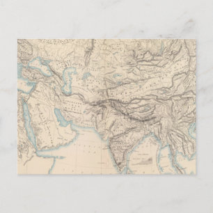 Postal Europa física y Asia