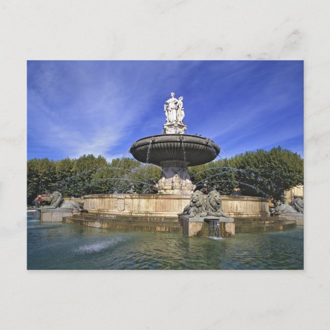 Postal Europa, Francia, Aix-en-Provence. Fontaine de (Anverso)