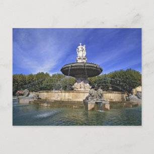 Postal Europa, Francia, Aix-en-Provence. Fontaine de